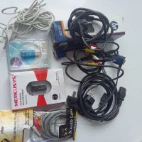 دانگل وای فای و کابل کامپیوتر و کارت صدا