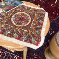 جفت رومیزی دست‌دوز پته کرمان|پرده، رانر، رومیزی|تهران, جنت‌آباد شمالی|دیوار
