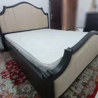 تخت خواب دونفره در حد نو|تخت و سرویس خواب|پرند, فاز ۴|دیوار