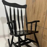 صندلی راک چوبی مشکی|صندلی و نیمکت|گنبد کاووس, |دیوار