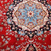 فرش دوازده متری زمینه لاکی ۵۰۰ شانه