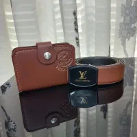 ست کیف و کمربند ورساچه اصلی چرم قهوه ای نو آکبند|کیف، کفش، کمربند|شیراز, باهنر|دیوار