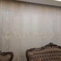 پرده حریر نگین دار عرض ۴متر