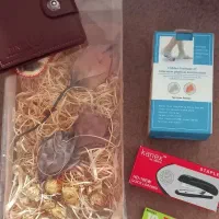 پاشنه افزایش قد و منگنه و کیف پول مردانه چرم نو