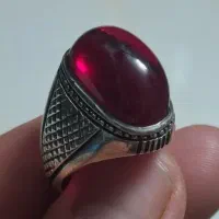 انگشتر نقره سنگ یاقوت کلکسیونی
