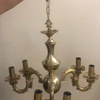 دوعدد لوستر برنجی با دیوار کوب