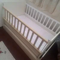 تخت گهواره ای ۷۰×۱۳۰حفاظ قفلی همراه با تشک رویال|تخت و سرویس خواب|مشهد, گاز|دیوار