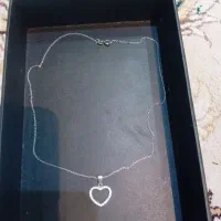 گردنبند قلب نقره با زنجیر|جواهرات|کرج, عظیمیه|دیوار