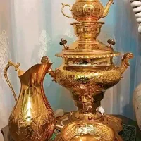 سماور برنجی فوق العاده زیبا،سوفله خوری مارک فرانسه|سماور، چای‌ساز، قهوه‌ساز|مشهد, حسابی جنوبی (شهرک غرب)|دیوار