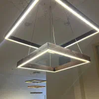 لوستر خطی چوبی|لوستر و چراغ آویز|تهران, شهرک آپادانا|دیوار