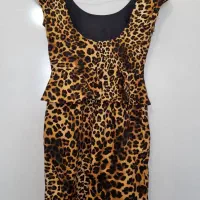 لباس مجلسی زارا طرح پلنگی(در حد نو)