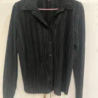 شومیز ساتن مشکی نو