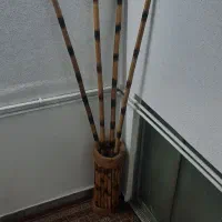۴ نی بامبو به همراه گلدان بامبو