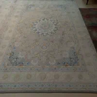 دو تخته فرش گل برجسته ۹ متری پرنیان