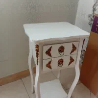 میز تلفن سفید و جاکفشی