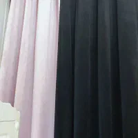 پرده مخمل مشکی و بنفش صورتی|پرده، رانر، رومیزی|تهران, نیروی هوایی (پیروزی)|دیوار