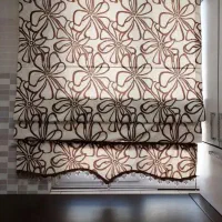 پرده رومن ترک پارچه ابریشم  و پرده حریر ترک