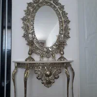آینه وشمعدان برنز
