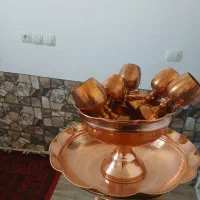 چندتیکه ظروف مسی نونوشیرینی خوری و۶عددجام|ظروف سرو و پذیرایی|کاشان, شهرک صنعتی فتح المبین|دیوار