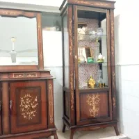 کنسول ...ویترین معرق کاری شده|بوفه، ویترین، کنسول|حمیدیا, |دیوار