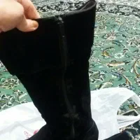 یک جفت چکمه زنانه ساق بلند مخمل تا زیر زانو|کیف، کفش، کمربند|اهواز, کیانپارس |دیوار