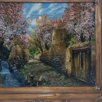 تابلو دستبافت باغ گیلاس|تابلو فرش|خرمآباد, |دیوار