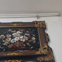 تابلو فرش ماشینی دور چوب|تابلو فرش|دزفول, |دیوار