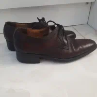 کفش مردانه چرم طبیعی زرشکی سایز 42
