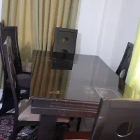 میز ناهارخوری ۶ نفره با ۶ عدد صندلی