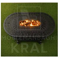 میزوصندلی باغی / آتشدان دوحالته دورچوب و تمام CNC|بخاری، هیتر، شومینه|تهران, جوادیه|دیوار