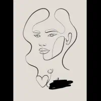 لاین ارت/ نقاشی طراحی چهره سفارشی