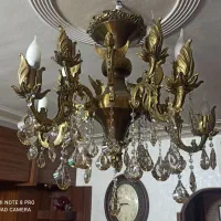 یک جفت لوستر برنز پنج شاخه|لوستر و چراغ آویز|اصفهان, سپاهان‌شهر|دیوار