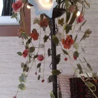 آباژور طرح گل|چراغ خواب و آباژور|فومن, |دیوار