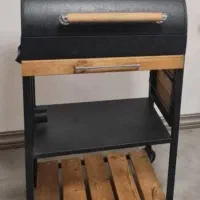 منقل باربیکیو گازی وذغالی چدنی 2کاره