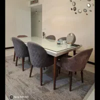 نهارخوری 6نفره|میز و صندلی غذاخوری|گرمدره, |دیوار