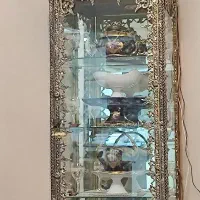 بوفه ساعت و لوستر برنج