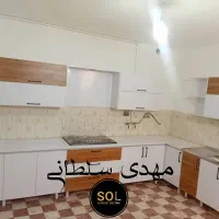 کابینت گردویی سفید دستگیره طلایی و مشکی کد 1202|مصالح و تجهیزات ساختمان|شیراز, محراب|دیوار