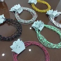 گردنبند آلبالویی منجوقی ترند