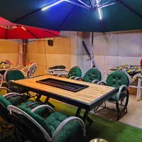 میز آتشدان مدل مستطیل قطر ۱×۲ با چوب ترمو