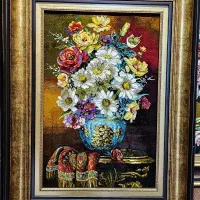 تابلو فرش دستبافت گل