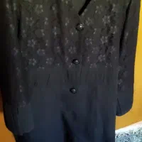 مانتو مشکی بالا تنه کپوری  بابلوز گلبهی