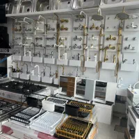 آبچکان استیل ۳۰۴آبچکان روی سینک کنج حمام و آویز