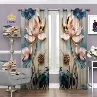 پرده کالیفرنیا طرح گل