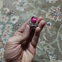 انگشتر نقره عقیق یاقوت فیروزه