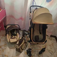 کالسکه و کریر کرم قهوه ای