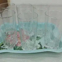 ۶ لیوان پایه بلند بلور