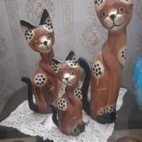 مجسمه چوبی گربه