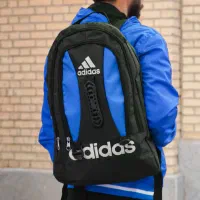 کوله پشتی مشکی آبی Adidas +برزنتی+ پرداخت درب منزل|کیف، کفش، کمربند|تهران, میدان ولیعصر|دیوار