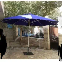 چتر پایه وسط استیل .۳×۳.چراغ دار