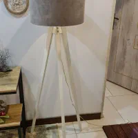 اباژور مینیمال طوسی سفید ساده|چراغ خواب و آباژور|تهران, کوهک|دیوار